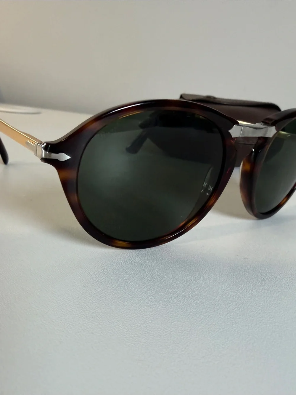 Persol Folding Sunglasses with Brown Case